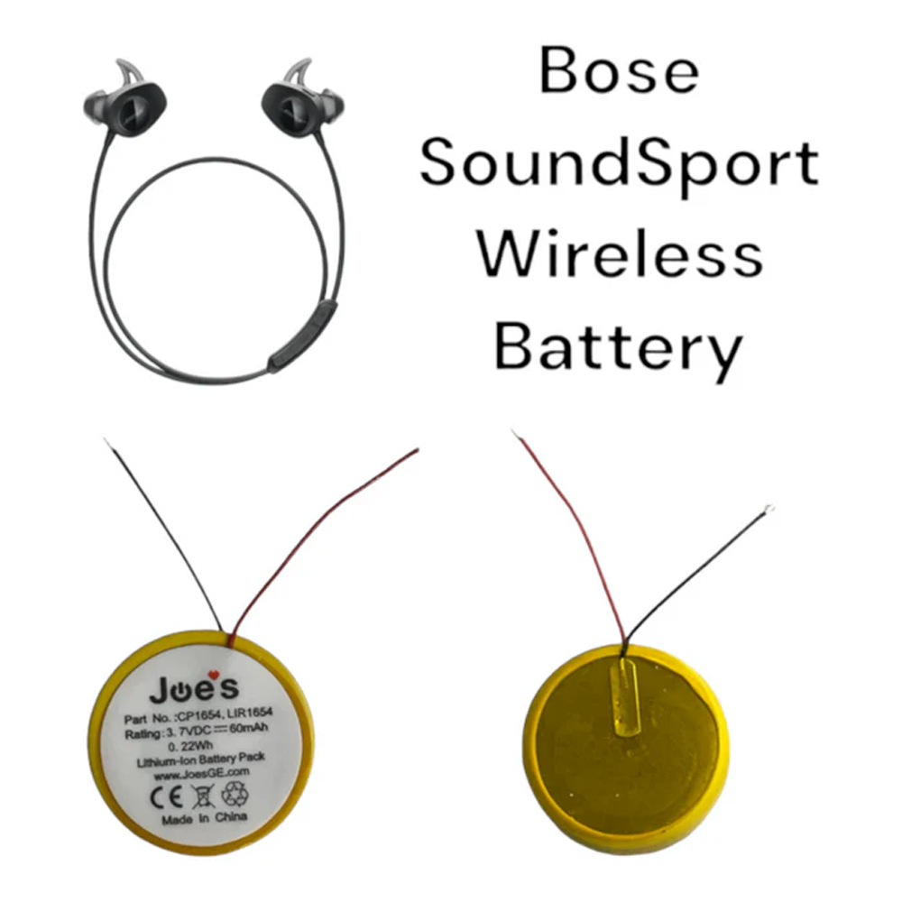 Bose SoundSport Wireless Li-Ion Battery Replacement CP1654 New - Parts —  Joe's Gaming & Electronics