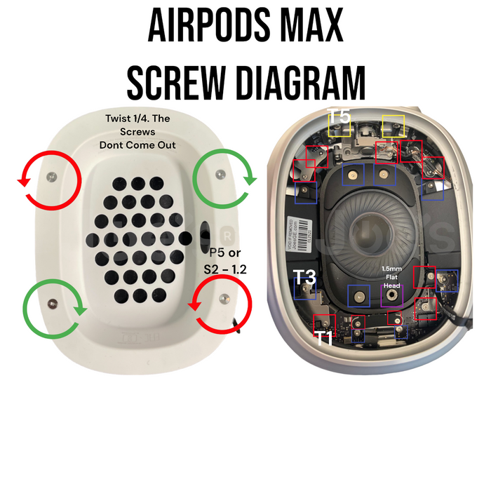 Apple AirPods Max Battery Replacement Spare Repair + Tool Repair Kit - Parts